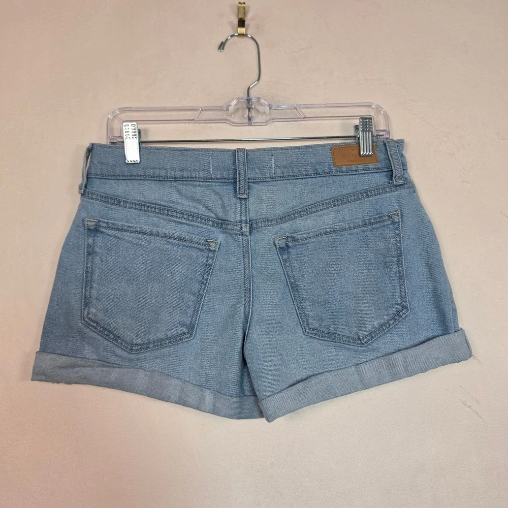 Hollister Denim Shorts Womens 3 or 26 Light Wash Low Rise Vintage Baggy Blue Y2K